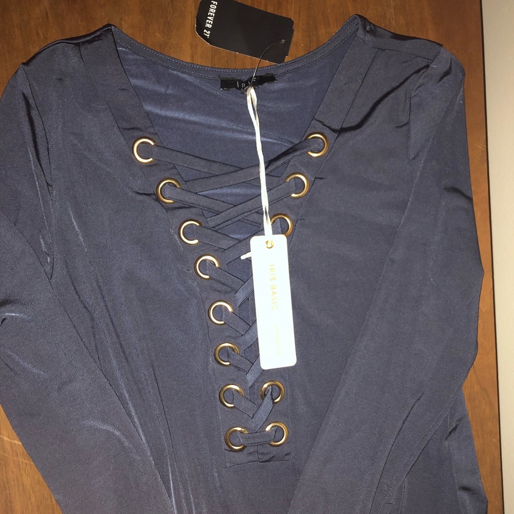NWT forever 21 laceup bodysuit